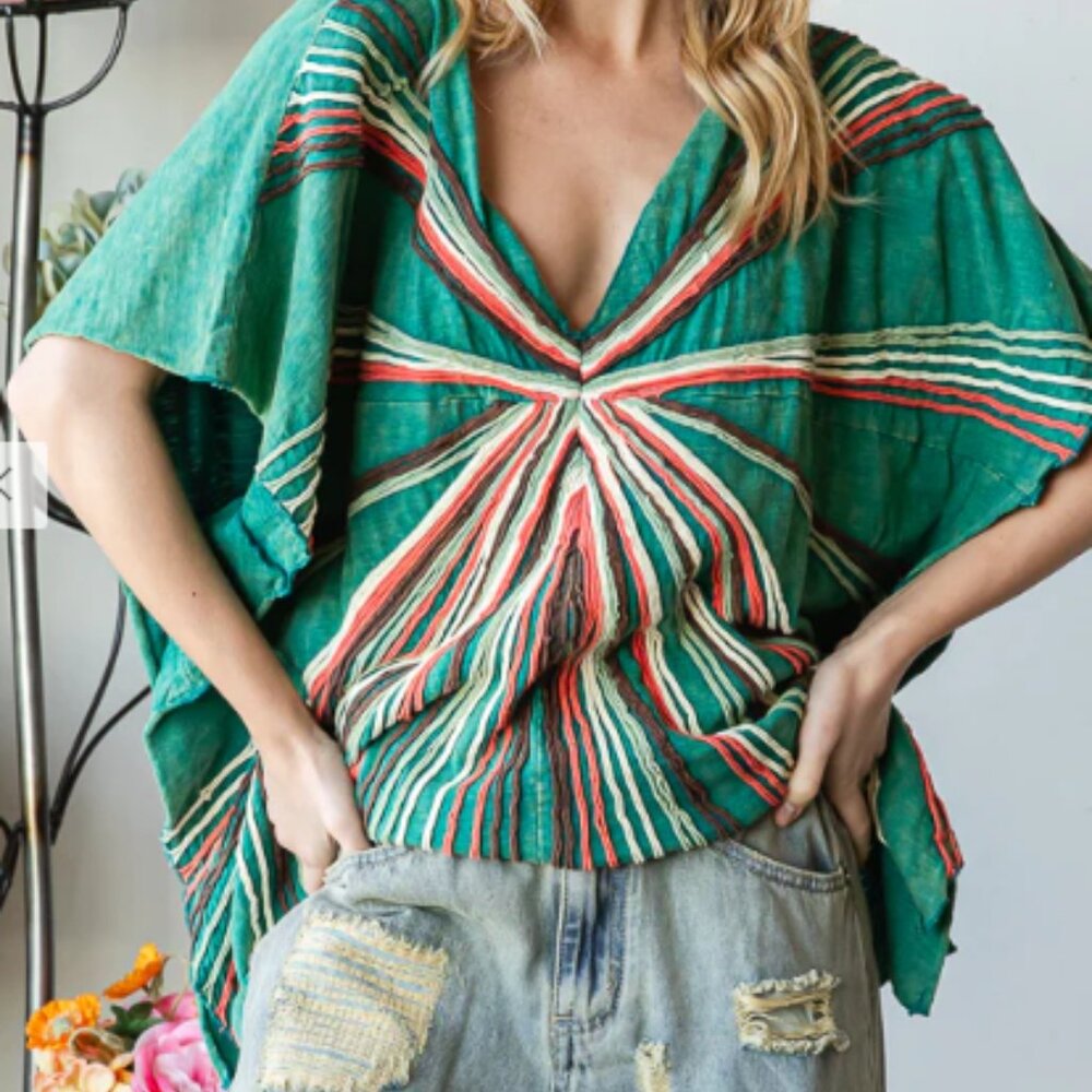 OH273 Oli & Hali WASHED OVERSIZED TEE - Picture 2 of 5